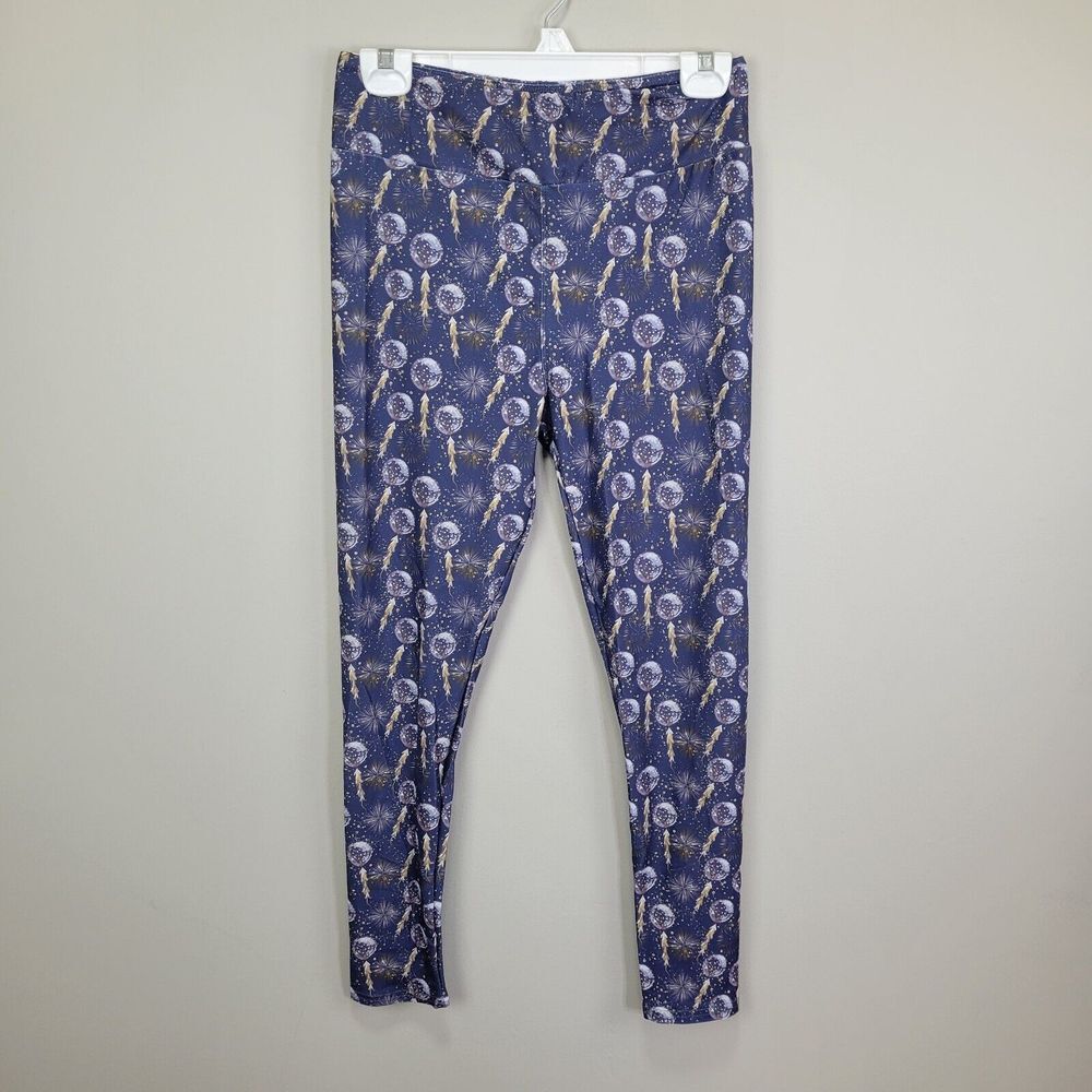 Evening Celebration Print Polyester Spandex Ankle Leggings One Size Fits All